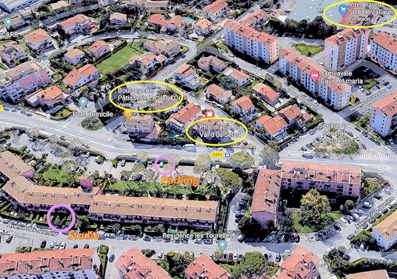 Cosy, Wi-Fi, Jardin & Parking, Jasmins Studio En Cote-D'Azur Vallauris Esterno foto